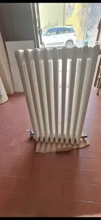 Vintage white cast iron radiator - collector's item