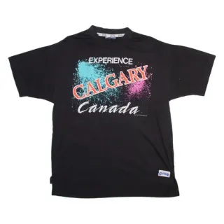 Vintage 80s black T-shirt Experience Calgary Canada