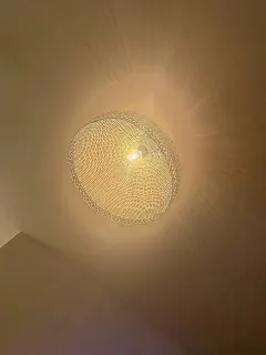 Deckenlampe aus Rattan