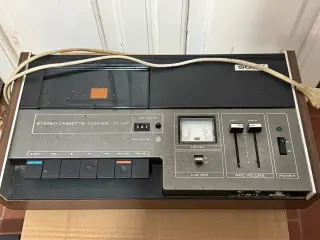 Sony TC-127 vintage cassette recorder - flat