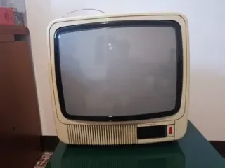Large flat-screen LCD TV on cabinet