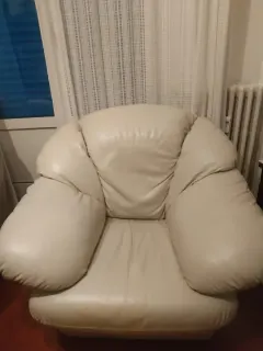 White leather armchair - comfortable and designer