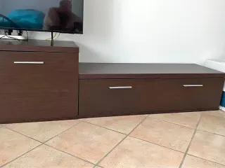 Dark wenge TV unit - 2 elements