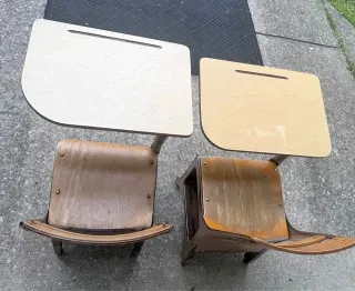 Coppia banchi vintage in legno