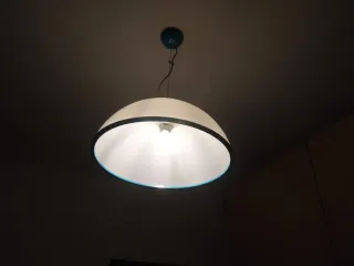 White dome pendant lamp - large