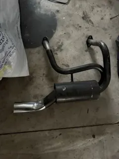 Aftermarket exhaust for sport motorcycle