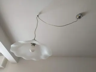 Lampada a sospensione vetro bianco - design nordico