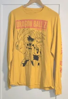 Yellow long-sleeve Dragon Ball Z shirt
