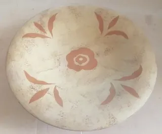 White ceramic decorative plate floral pattern