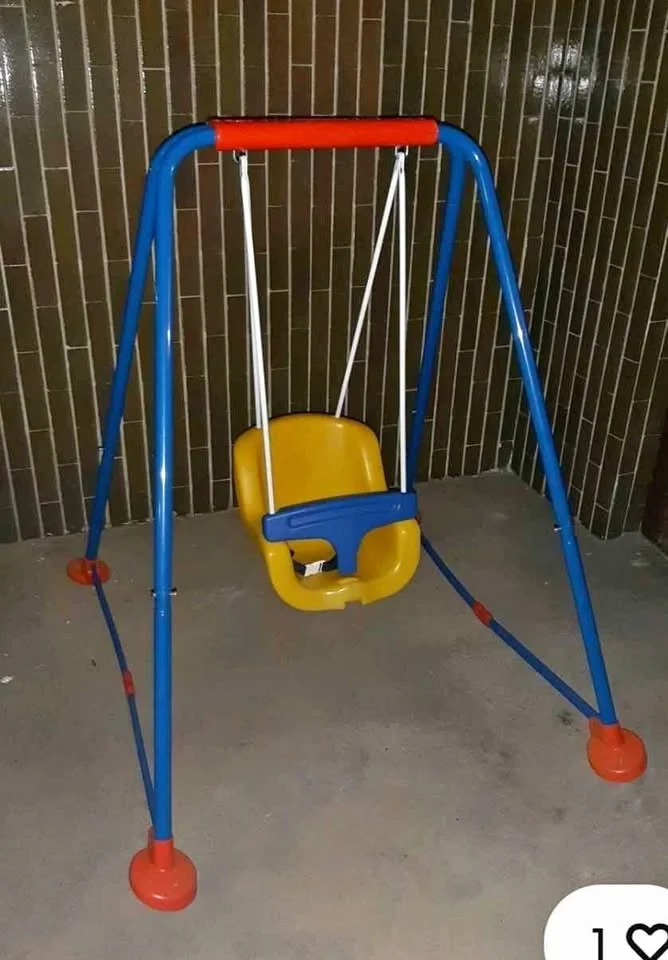 Indoor baby swing - blue/yellow/red