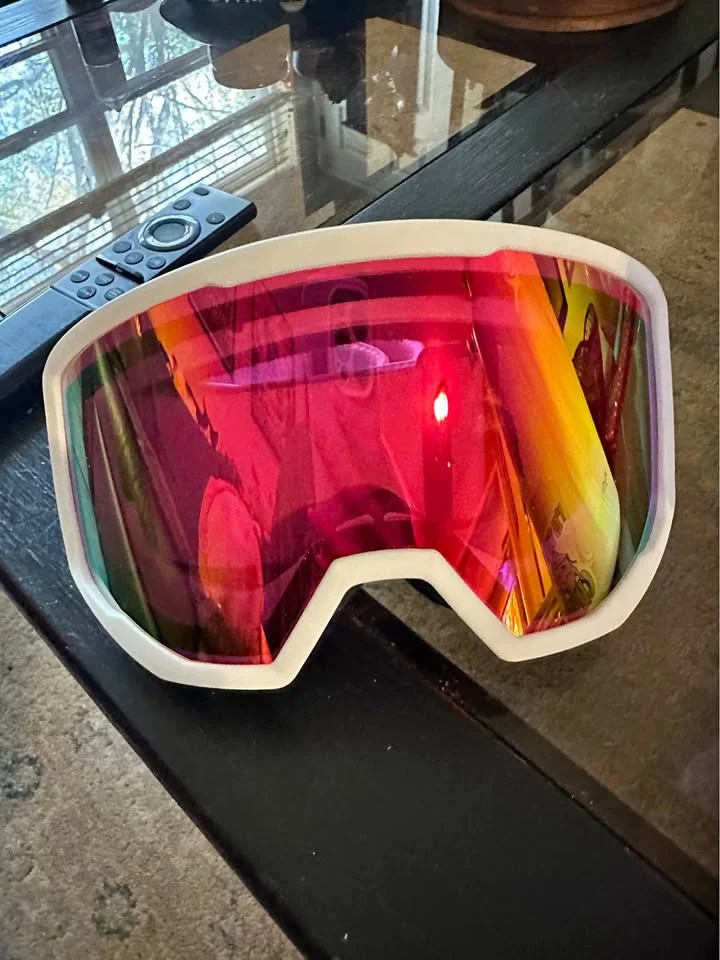 Maschera sci snowboard lente rossa