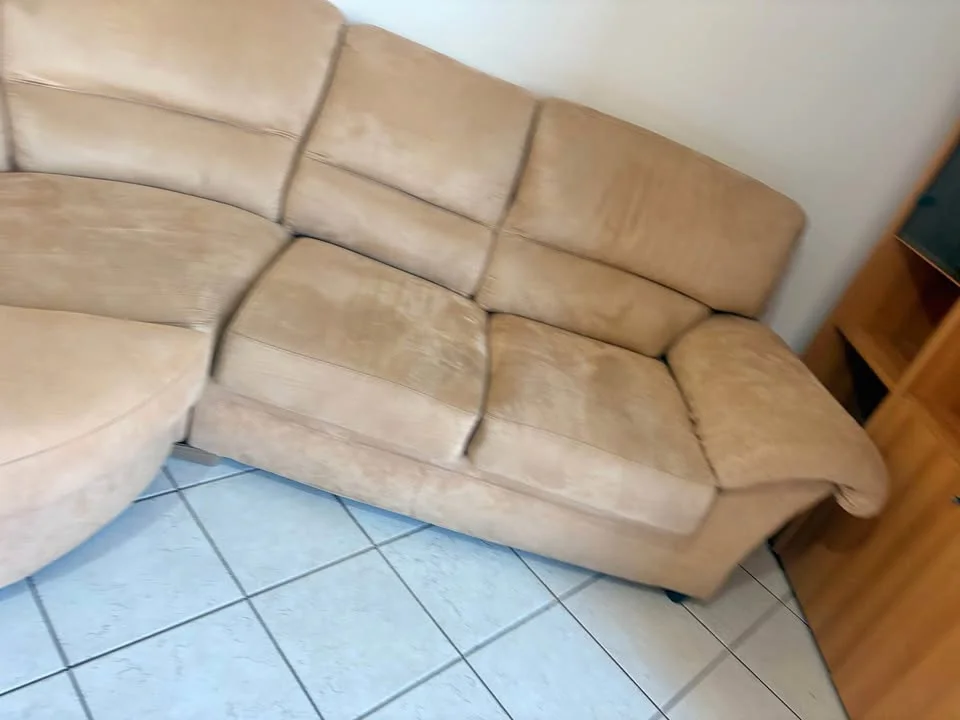 Beige/cream corner sofa - spacious and comfortable