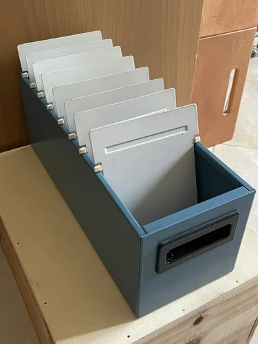Desktop file organizer with grey dividers