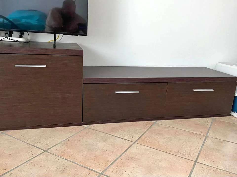 Dark wenge TV unit - 2 elements