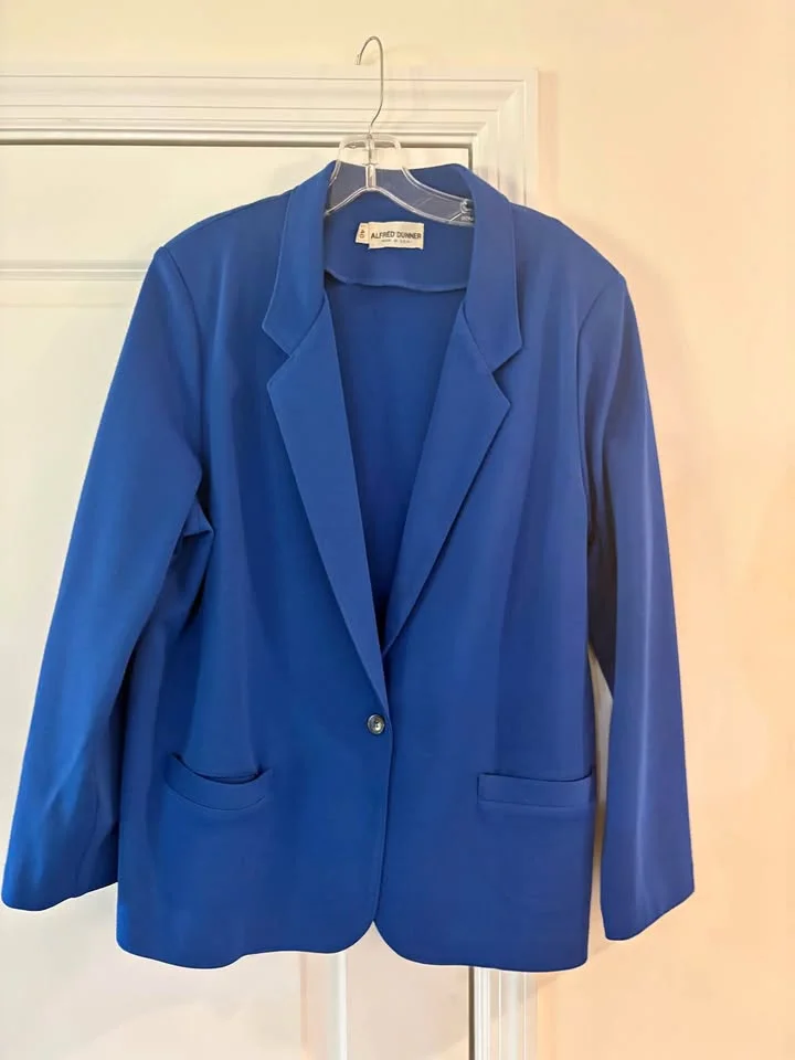 Blazer blu elettrico Alfred Dunner