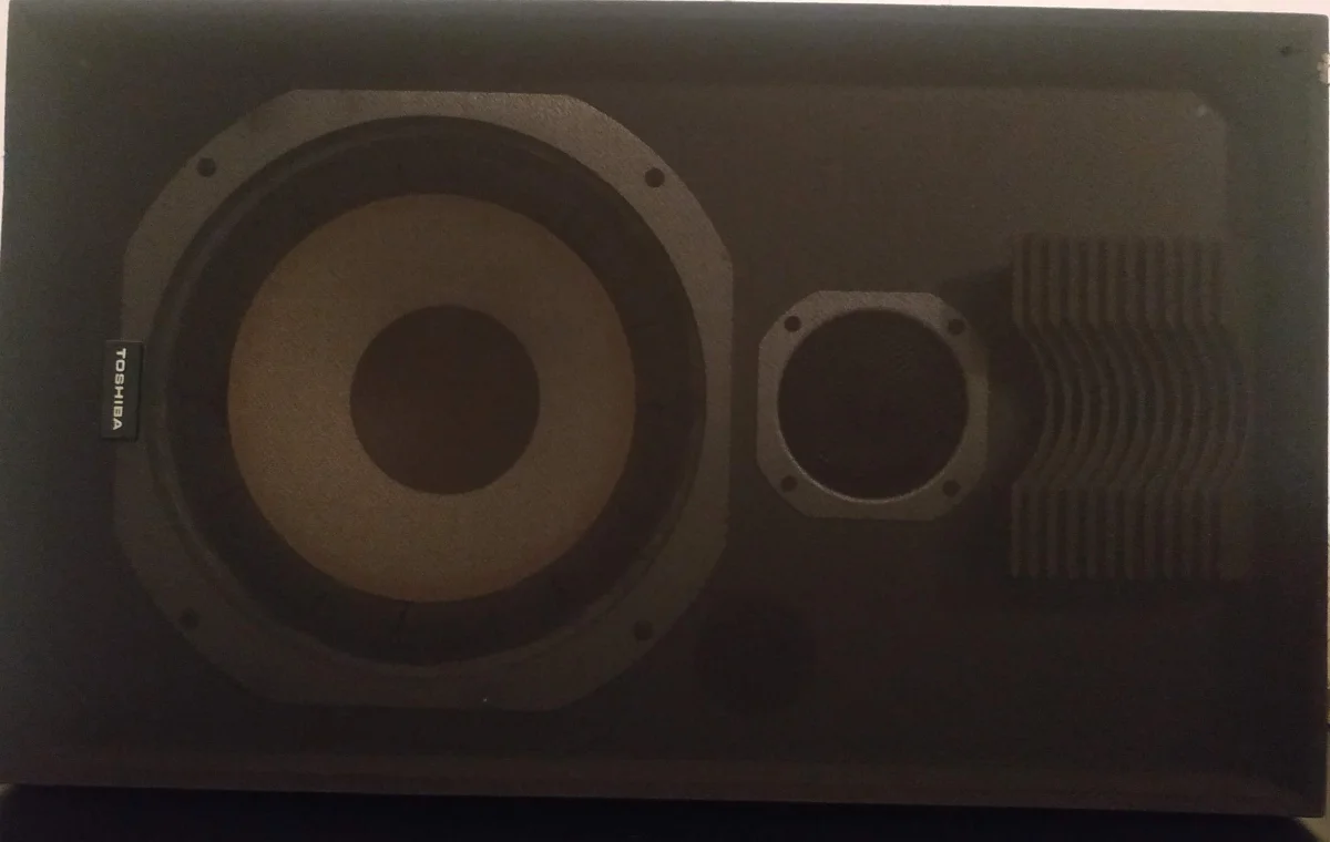 Vintage Toshiba speaker - woofer and tweeter without grille