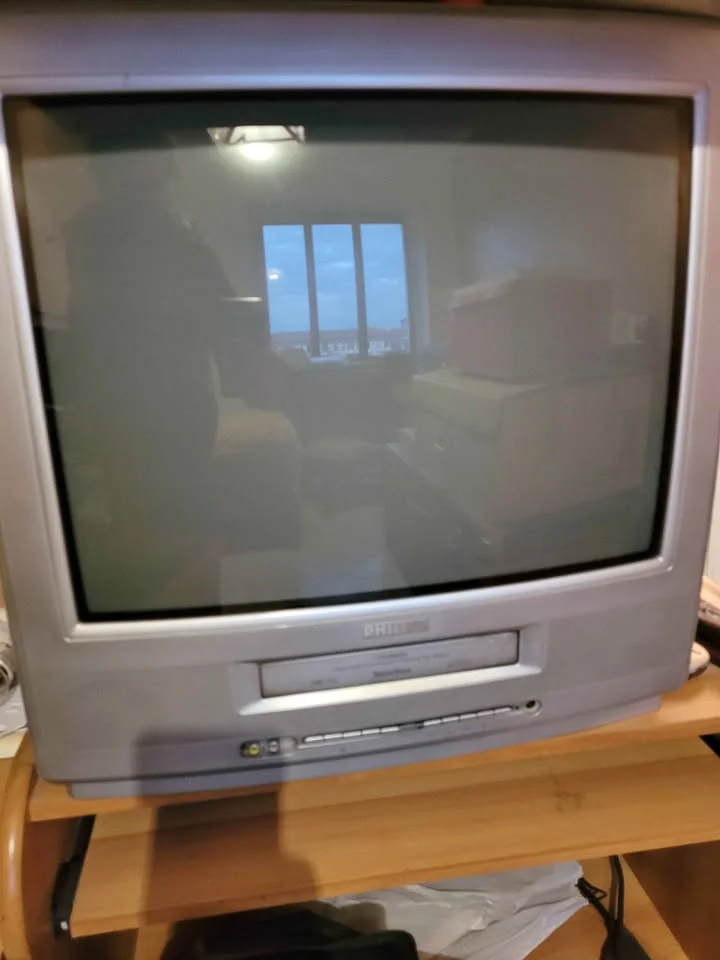 Philips CRT TV with VHS recorder
