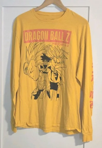 Yellow long-sleeve Dragon Ball Z shirt