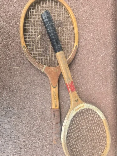 Coppia racchette da tennis vintage in legno Dunlop
