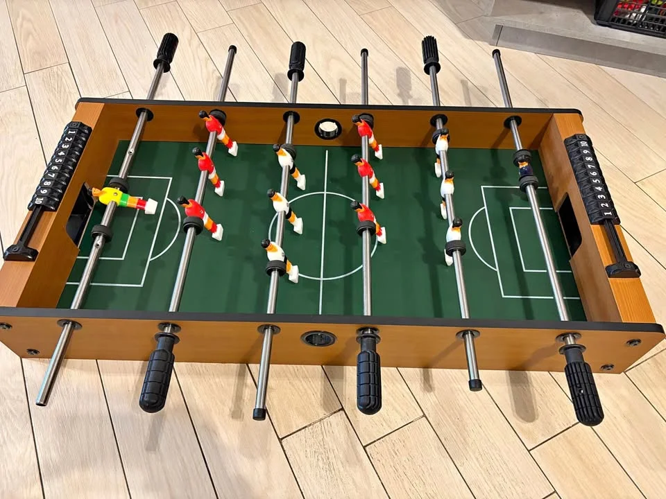 Wooden tabletop foosball/table football