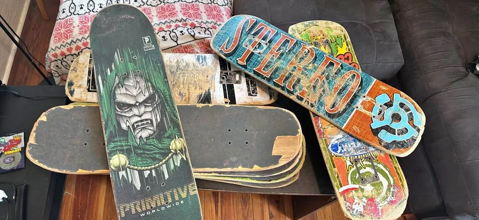 Lotto tavole skateboard usate
