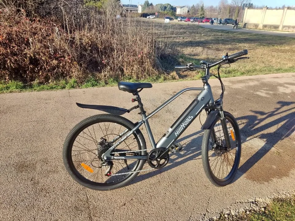 Grey-silver electric e-bike