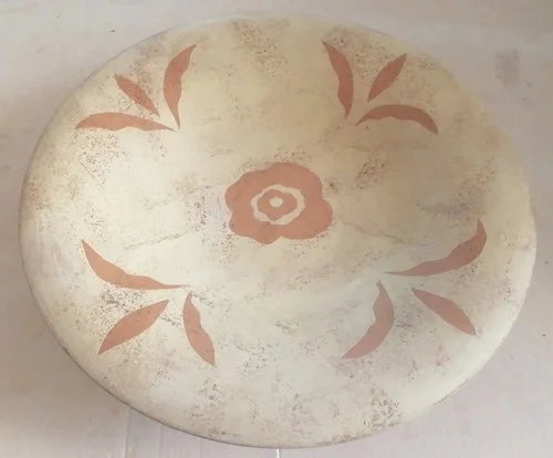 White ceramic decorative plate floral pattern