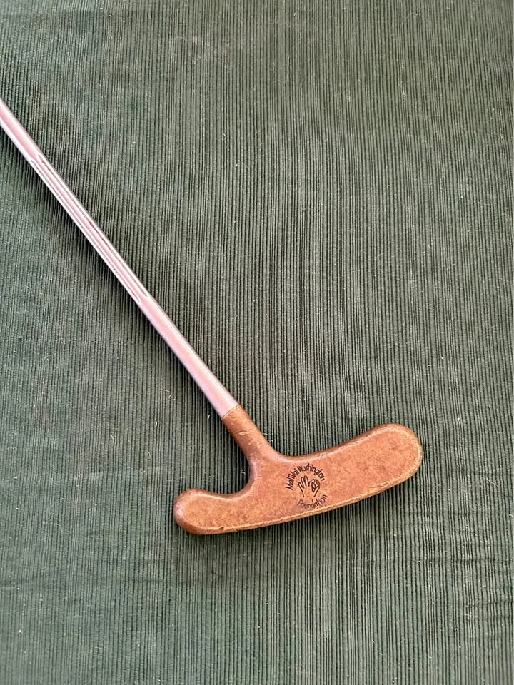 Putter da golf vintage in legno/rame